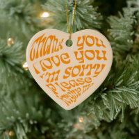 Ho'oponopono Herz-Shaped Text Orange