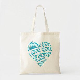 Ho'oponopono Herz-Shaped Text Tragetasche