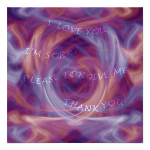 Ho'oponopono Lila Smoke Poster