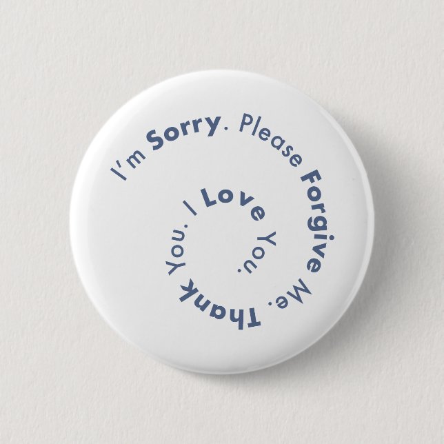 Ho'Oponopono Mantra Gebet Heilstrafen Button (Vorderseite)