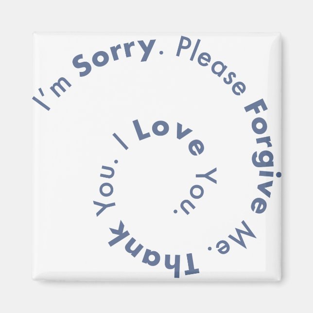 Ho'Oponopono Mantra Gebet Heilstrafen Magnet (Vorne)