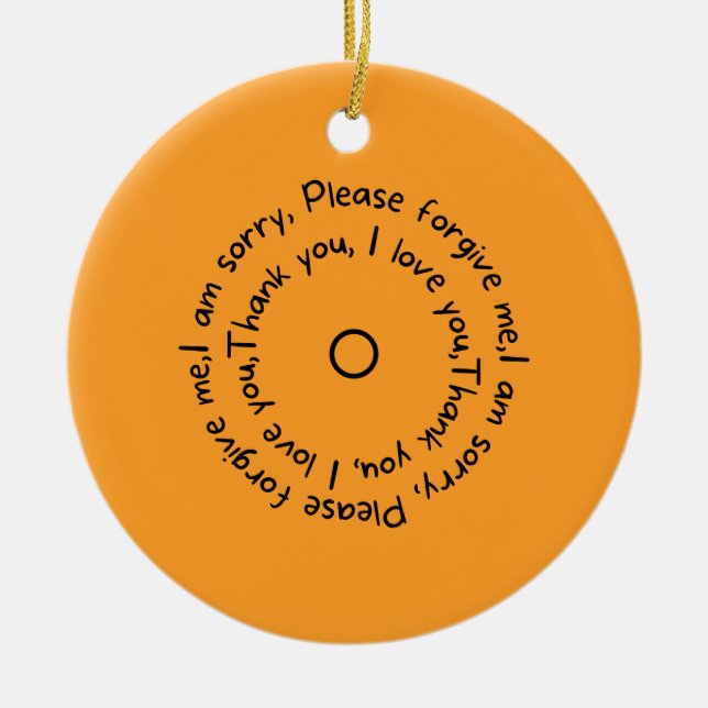 Hooponopono Reflections Keramik Ornament (Vorne)