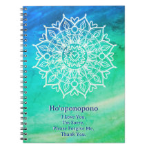 Ho'oponopono Vergebungsjournal | Blau Grün