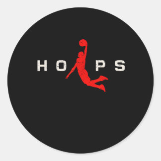 Hoops - Baseball Runder Aufkleber