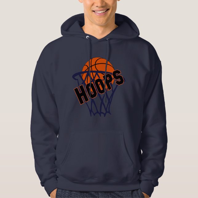 Hoops Basketball & Net Männer-Hoodie Hoodie (Vorderseite)