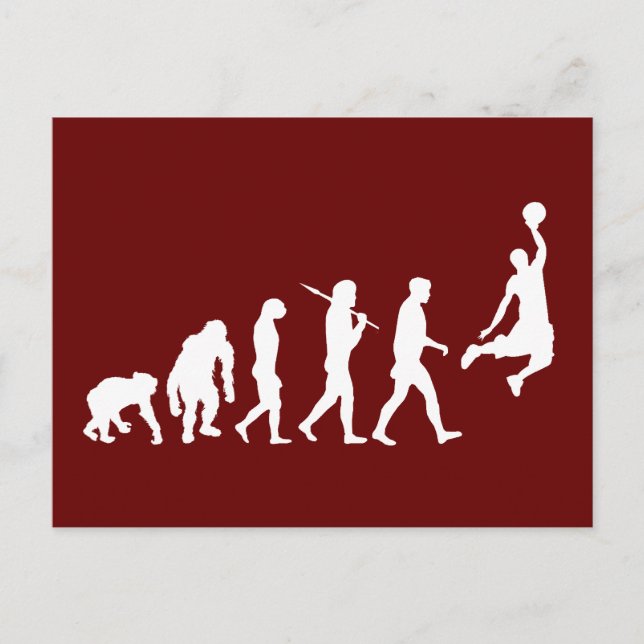 Hoops Basketball Slam Dunk Evolution Basketball Postkarte (Vorderseite)