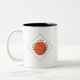 Hoops Before Coffee- Mug for Basketball Lovers Zweifarbige Tasse