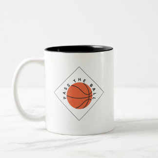 Hoops Before Coffee- Mug for Basketball Lovers Zweifarbige Tasse