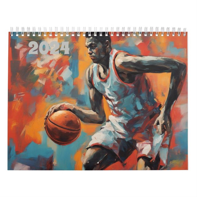 Hoops Dribbball Basketball Sportgeschenke Kunstwer Kalender (Titelbild)