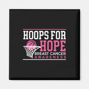 Hoops for Hope Basketball Player Brustkrebs Awa Magnet