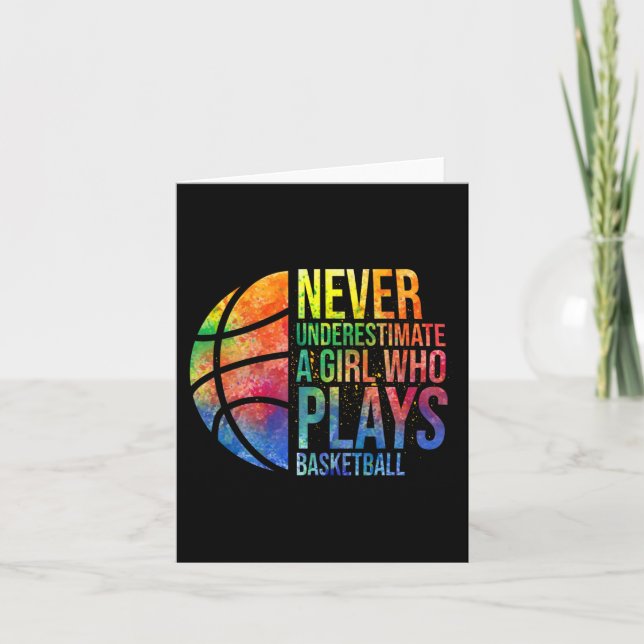 Hoops Girls unterschätzen nie ein Mädchen, das B s Karte (Vorderseite)