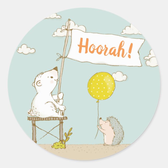 Hoorah Party Sticker (Vorderseite)