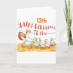 HOORAY ****AN IHREM 13. GEBURTSTAG**** Card Karte
