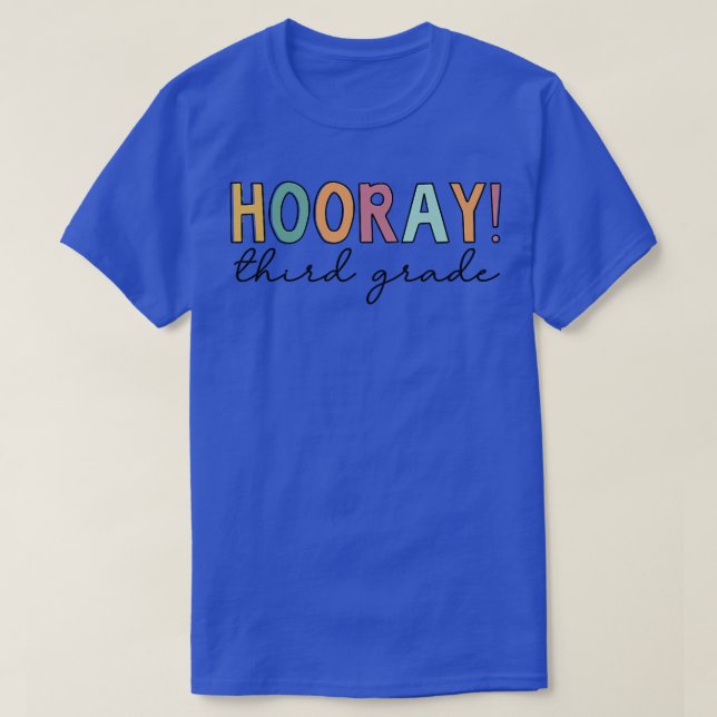 Hooray Dritte Klasse, Niedlich zurück zur Schule P T-Shirt (Design vorne)