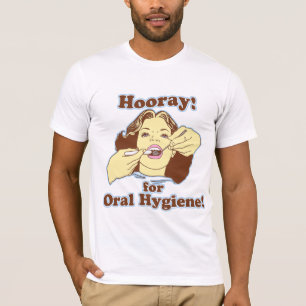 Hooray für die Mundhygiene Retro T-Shirt