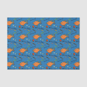 Hooray für Fisch-Muster Seidenpapier