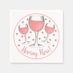 Hooray, Rosé! Rosa Rosa Rosa Weinkeller Serviette