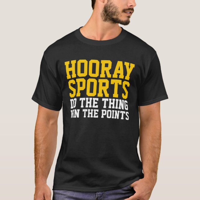 Hooray Sport-lustiges Shirt (Vorderseite)