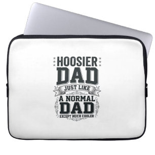 Hoosier Dad Vintage Engraving Zitat Shirt Design_1 Laptopschutzhülle