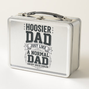 Hoosier Dad Vintage Engraving Zitat Shirt Design_1 Metall Brotdose