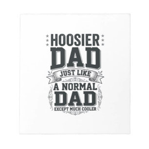 Hoosier Dad Vintage Gravur Zitat Shirt Design_1 Notizblock