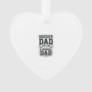 Hoosier Dad Vintage Gravur Zitat Shirt Design_1 Ornament