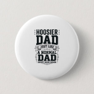 Hoosier Dad Vintage Gravur Zitat T-Shirt Design_1 Button