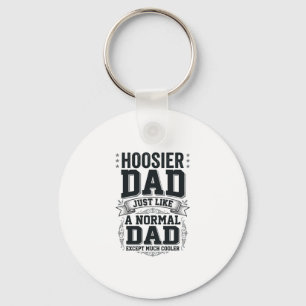 Hoosier Dad Vintage Gravur Zitat T-Shirt Design_1 Schlüsselanhänger