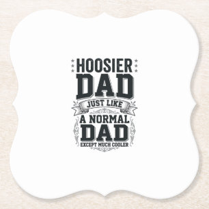 Hoosier Dad Vintage Gravur Zitat T-Shirt Design_1 Untersetzer