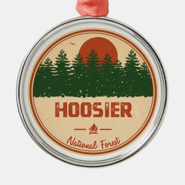 Hoosier National Forest Ornament Aus Metall (Vorne)