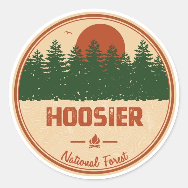 Hoosier National Forest Runder Aufkleber (Vorderseite)