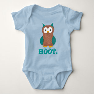 HOOT Cartoon Owl Bird Eyes Wise Owls Birdie Gesche Baby Strampler