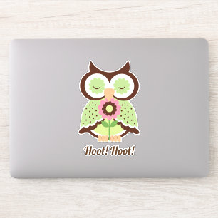 Hoot Hoot! Blütenkauz Aufkleber