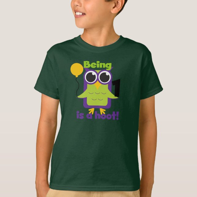 Hoot Owl 1. Geburtstag T - Shirt und Geschenke (Vorderseite)