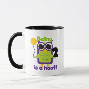Hoot Owl 2. Geburtstag T Shirts und Geschenke Tasse