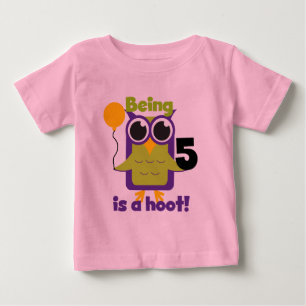 Hoot Owl 5. Geburtstag T - Shirt und Geschenke