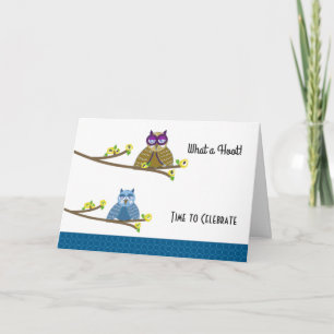 Hoot Owls Birthday Karte