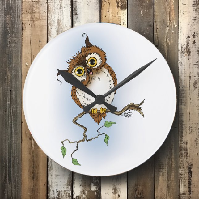 Hoot the Owl Runde Wanduhr (Von Creator hochgeladen)