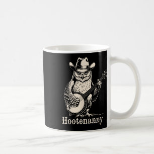 Hootenanny Owl Banjo Gitarre Cowboy Hat Vin Kaffeetasse