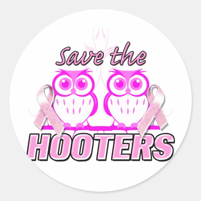 Hooters.png gerettet runder aufkleber (Vorderseite)