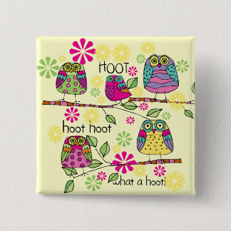 Hootie Eule Button