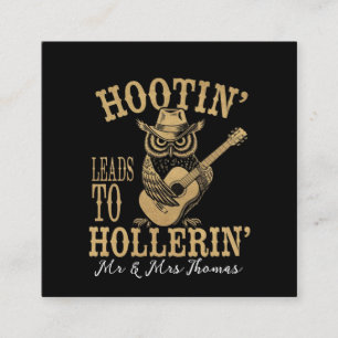 Hootin’ Leads to Hollerin" - Ein spielerisches Cow Quadratische Visitenkarte