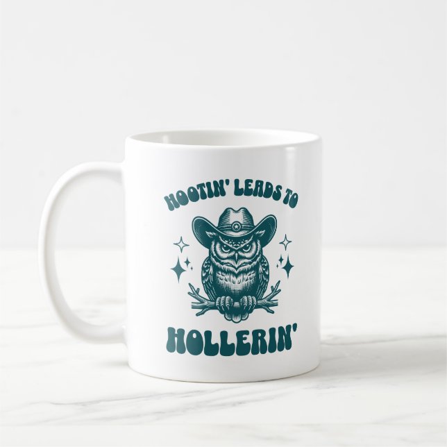 Hootin' leitet Hollerers lustigen Western Cowboy Kaffeetasse (Links)