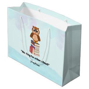 "Hooting for a Good Read!" Buchliebhaber Große Geschenktüte
