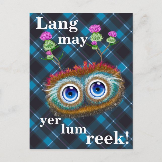 Hoots Toots Haggis. Lang kann ihre Lumminreche hab Postkarte (Vorderseite)