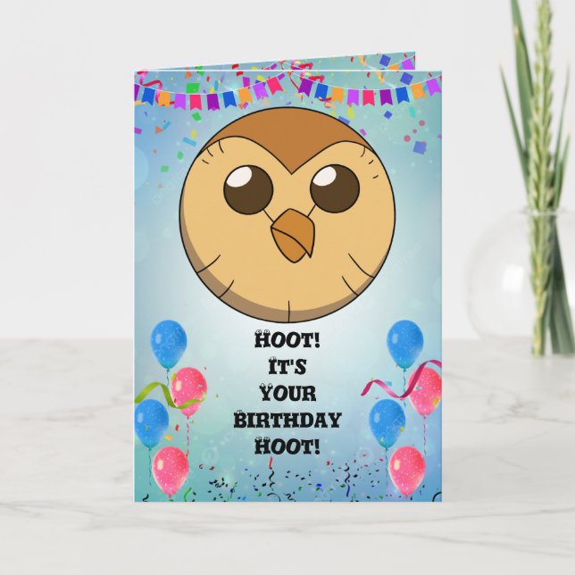Hooty Birthday Card Einladen der Owl House Card Karte (Vorderseite)