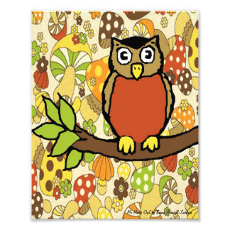 Hooty Owl Baby Wall Print Fotodruck