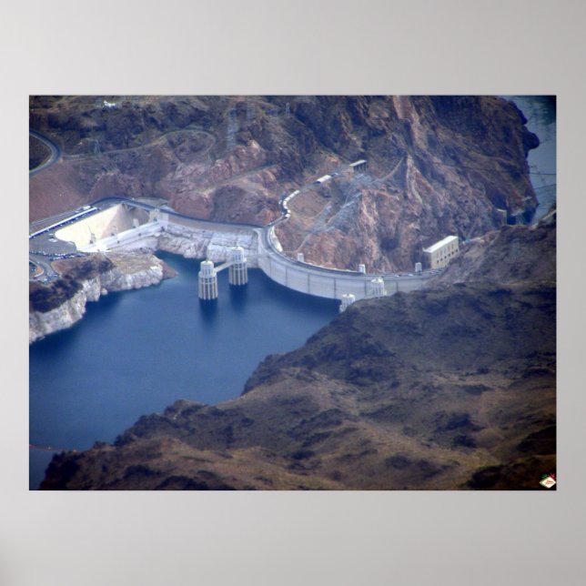Hoover Dam Aerial Foto Poster Print (Vorne)