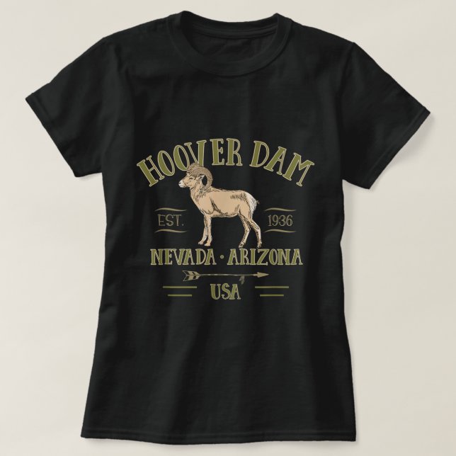 HOOVER DAM BIGHORN SHEEP Nevada Arizona Souvenir T-Shirt (Design vorne)