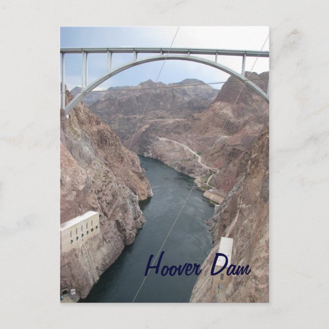 Hoover Dam Bridge Postkarte (Vorderseite)